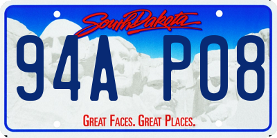 SD license plate 94AP08
