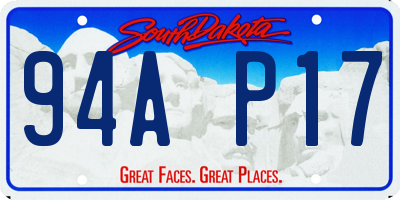 SD license plate 94AP17