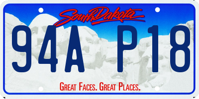 SD license plate 94AP18