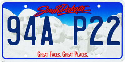 SD license plate 94AP22