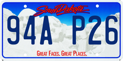 SD license plate 94AP26