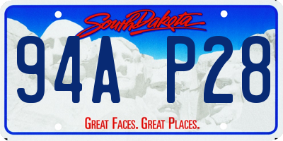 SD license plate 94AP28
