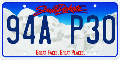 SD license plate 94AP30