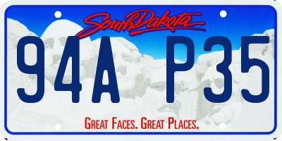 SD license plate 94AP35
