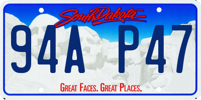 SD license plate 94AP47