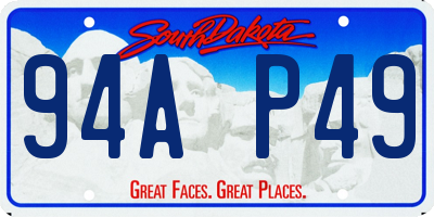 SD license plate 94AP49