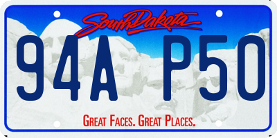 SD license plate 94AP50