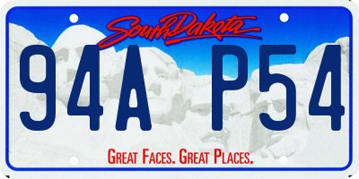 SD license plate 94AP54
