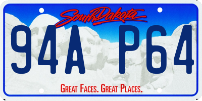 SD license plate 94AP64