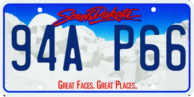 SD license plate 94AP66