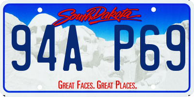 SD license plate 94AP69