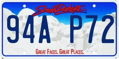 SD license plate 94AP72