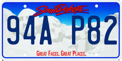SD license plate 94AP82