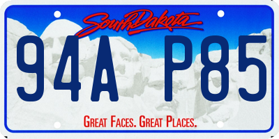 SD license plate 94AP85