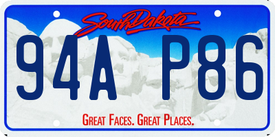 SD license plate 94AP86