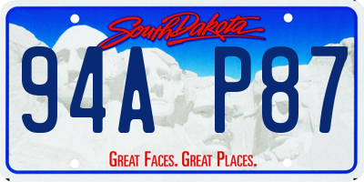 SD license plate 94AP87