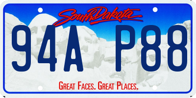 SD license plate 94AP88