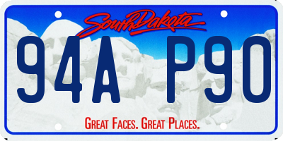 SD license plate 94AP90