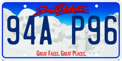 SD license plate 94AP96