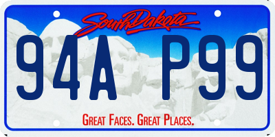 SD license plate 94AP99