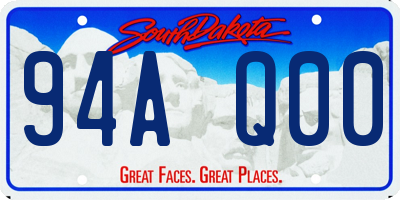 SD license plate 94AQ00
