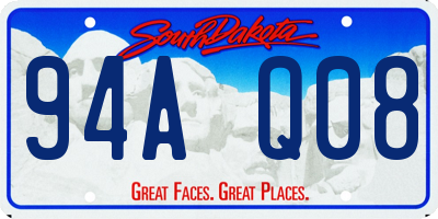 SD license plate 94AQ08