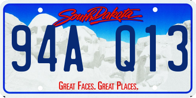 SD license plate 94AQ13