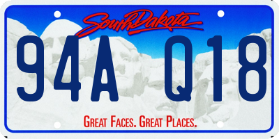 SD license plate 94AQ18