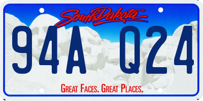 SD license plate 94AQ24