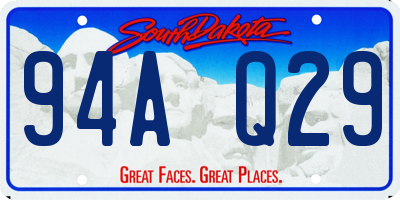 SD license plate 94AQ29