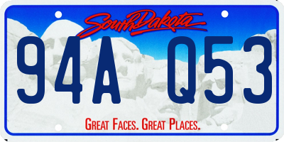 SD license plate 94AQ53
