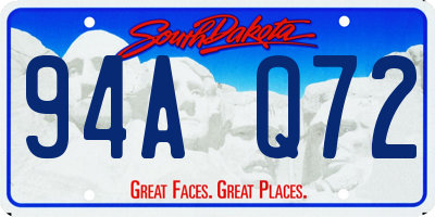 SD license plate 94AQ72