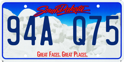SD license plate 94AQ75