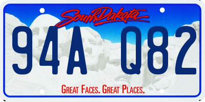 SD license plate 94AQ82