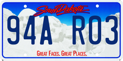 SD license plate 94AR03