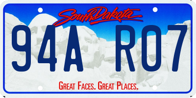 SD license plate 94AR07
