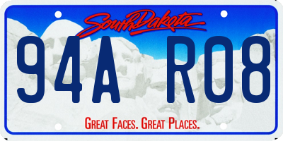 SD license plate 94AR08