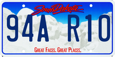 SD license plate 94AR10