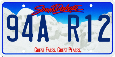SD license plate 94AR12