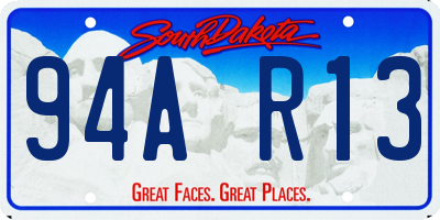 SD license plate 94AR13