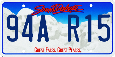 SD license plate 94AR15