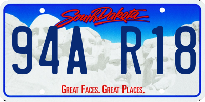 SD license plate 94AR18