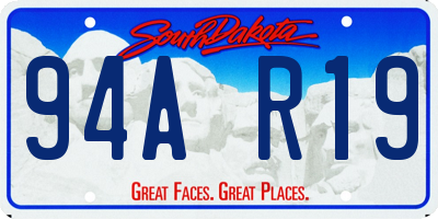 SD license plate 94AR19