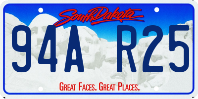 SD license plate 94AR25