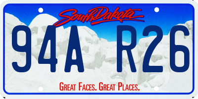 SD license plate 94AR26