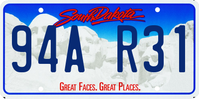 SD license plate 94AR31