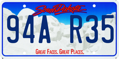 SD license plate 94AR35
