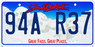 SD license plate 94AR37