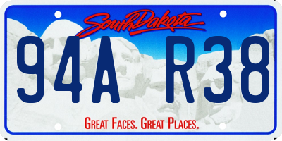 SD license plate 94AR38
