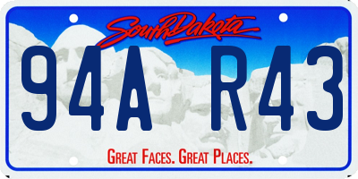SD license plate 94AR43
